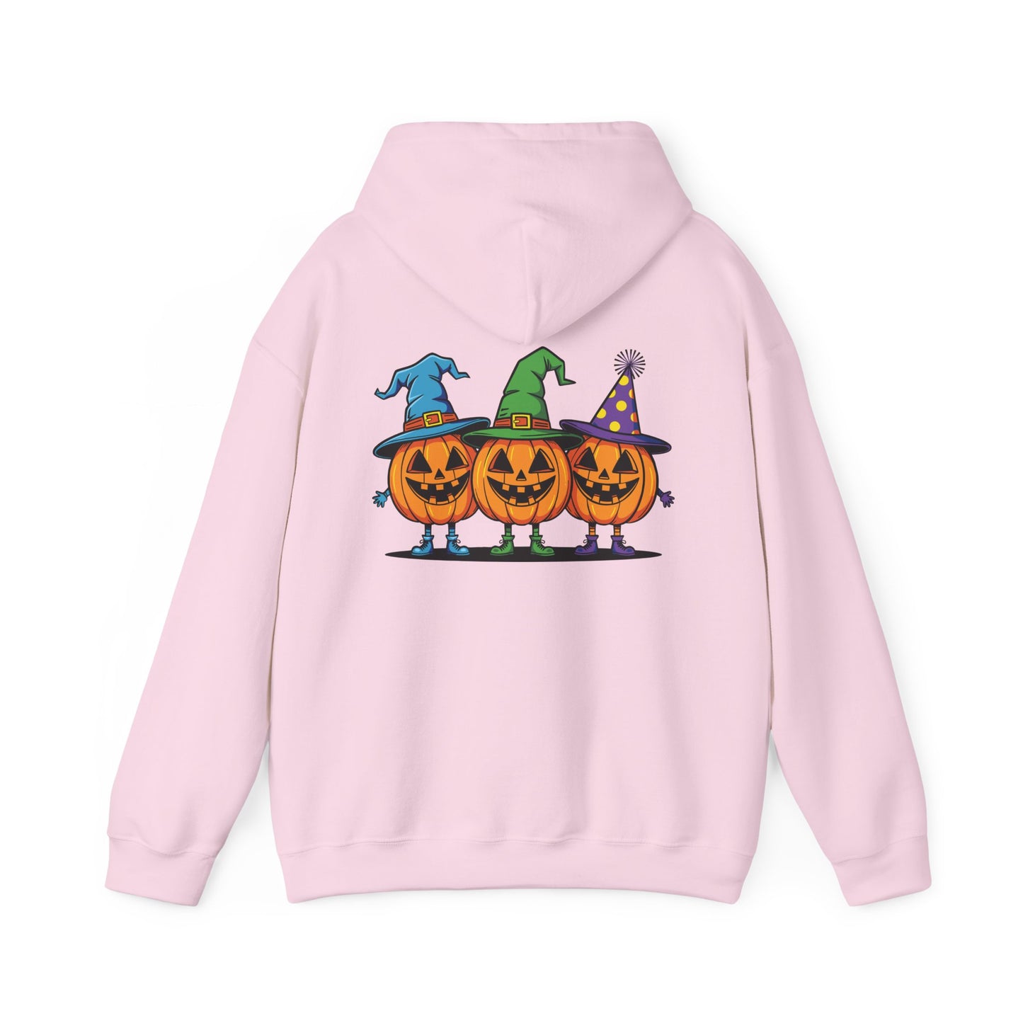 Halloween Pumpkin Trio Hoodie, Spooky Sweatshirt, Unisex Fall Apparel, Trick or Treat Style, Cozy Costume Alternative