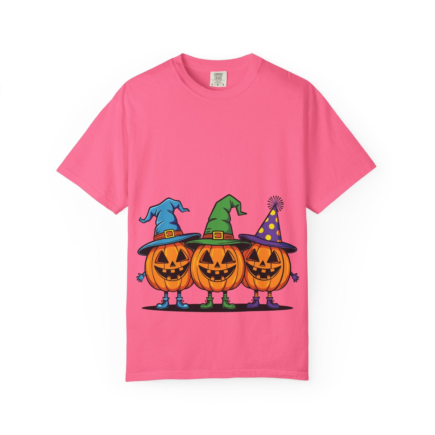 Halloween Pumpkin T-Shirt, Unisex Garment-Dyed Tee, Spooky Fall Apparel, Trick or Treat Shirt, October Celebration Top