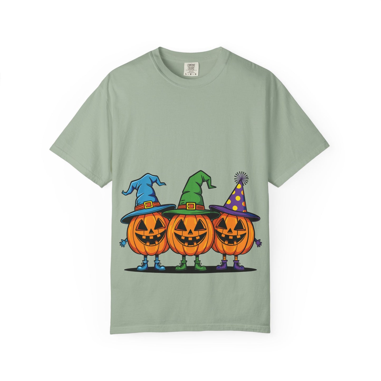 Halloween Pumpkin T-Shirt, Unisex Garment-Dyed Tee, Spooky Fall Apparel, Trick or Treat Shirt, October Celebration Top