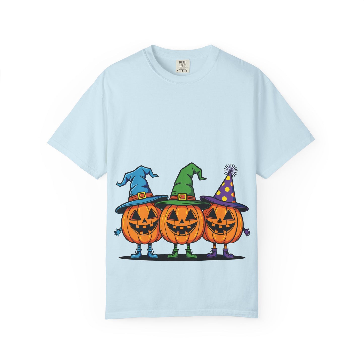 Halloween Pumpkin T-Shirt, Unisex Garment-Dyed Tee, Spooky Fall Apparel, Trick or Treat Shirt, October Celebration Top