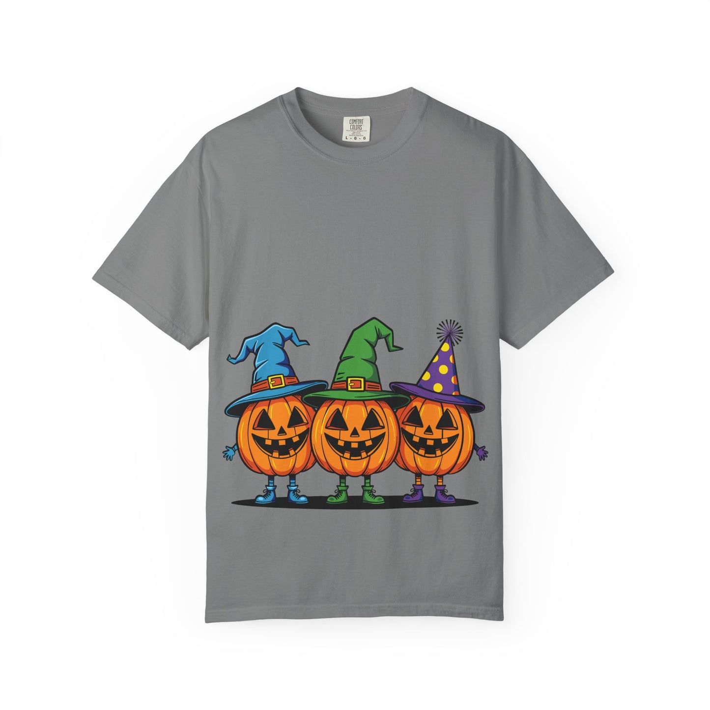 Halloween Pumpkin T-Shirt, Unisex Garment-Dyed Tee, Spooky Fall Apparel, Trick or Treat Shirt, October Celebration Top