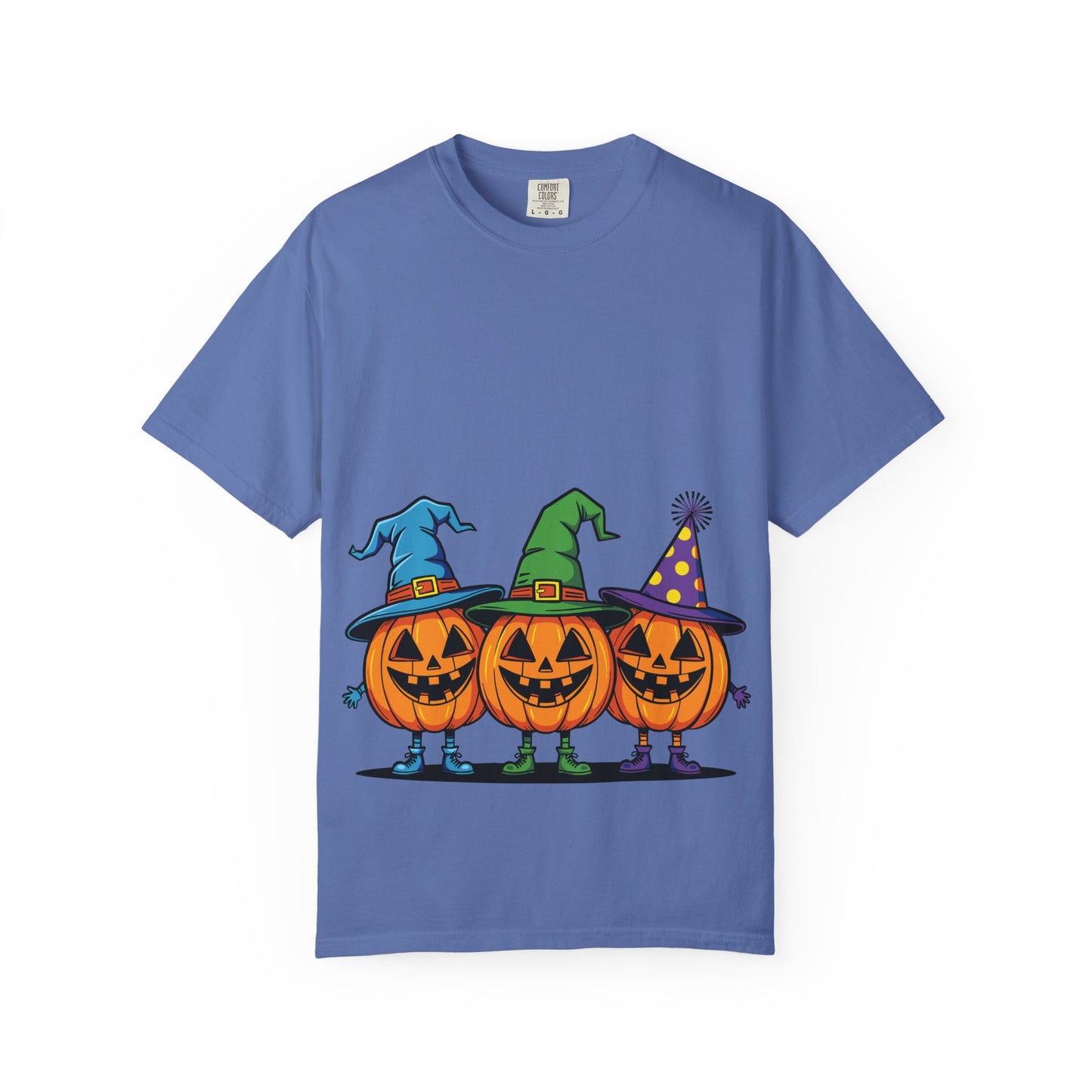 Halloween Pumpkin T-Shirt, Unisex Garment-Dyed Tee, Spooky Fall Apparel, Trick or Treat Shirt, October Celebration Top
