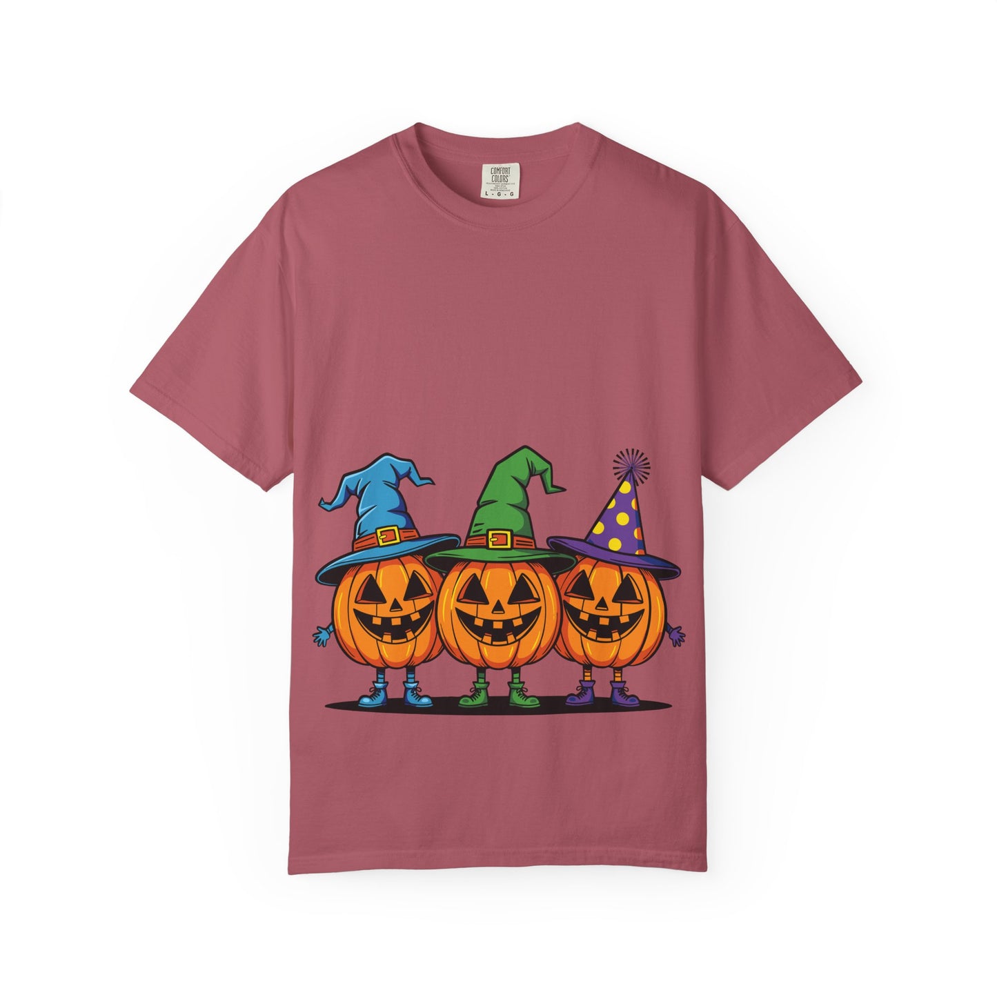 Halloween Pumpkin T-Shirt, Unisex Garment-Dyed Tee, Spooky Fall Apparel, Trick or Treat Shirt, October Celebration Top