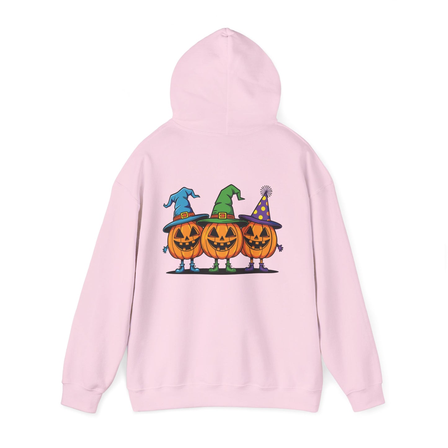 Halloween Pumpkin Trio Hoodie, Spooky Sweatshirt, Unisex Fall Apparel, Trick or Treat Style, Cozy Costume Alternative