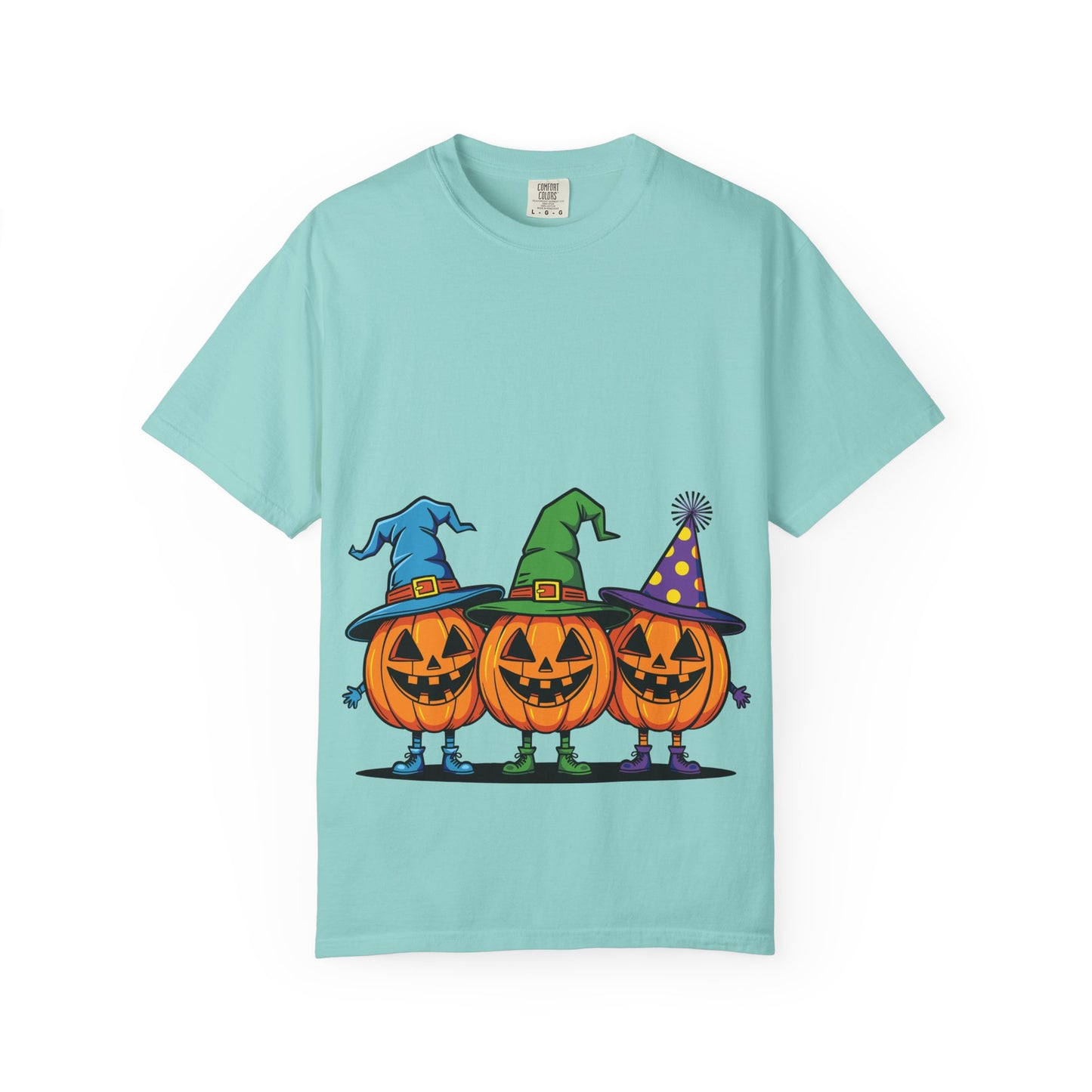 Halloween Pumpkin T-Shirt, Unisex Garment-Dyed Tee, Spooky Fall Apparel, Trick or Treat Shirt, October Celebration Top