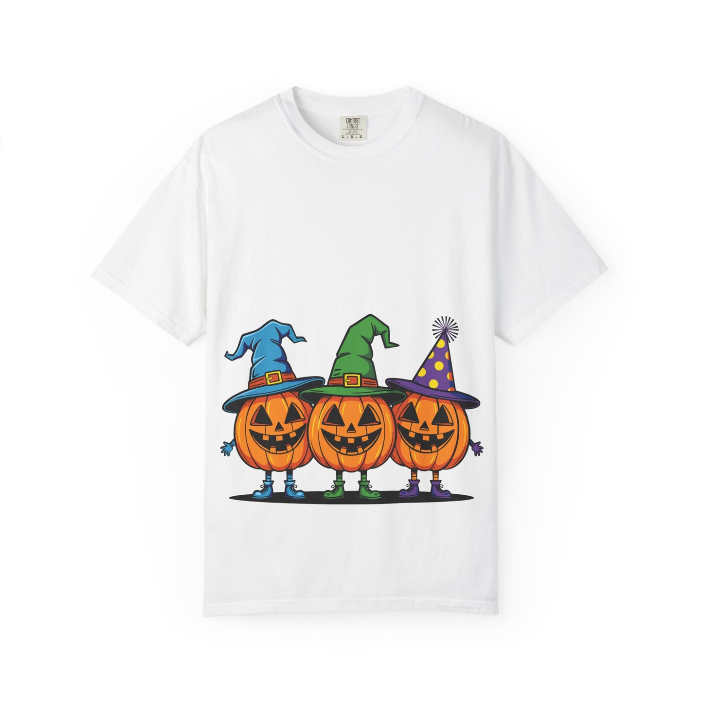 Halloween Pumpkin T-Shirt, Unisex Garment-Dyed Tee, Spooky Fall Apparel, Trick or Treat Shirt, October Celebration Top