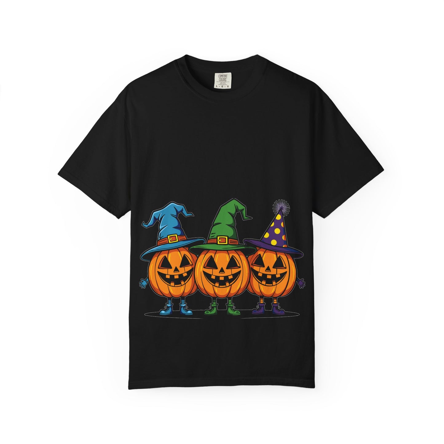 Halloween Pumpkin T-Shirt, Unisex Garment-Dyed Tee, Spooky Fall Apparel, Trick or Treat Shirt, October Celebration Top